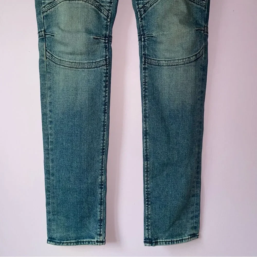 True Religion Size 30 Rocco Relaxed Skinny Light Wash Denim Jeans